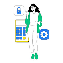 Business Woman Art Illustration