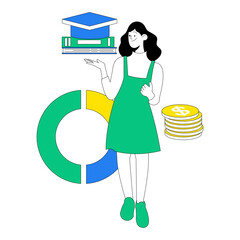 Business Woman Art Illustration