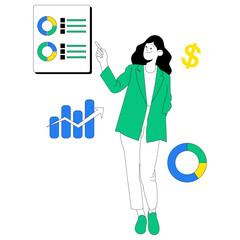 Business Woman Art Illustration