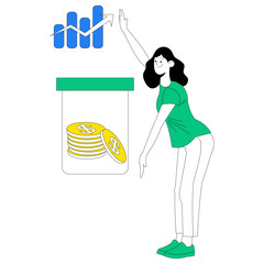 Business Woman Art Illustration