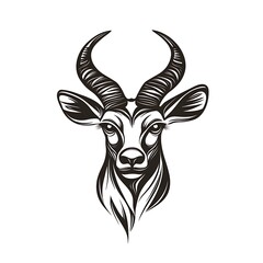 Impala head with stylized linework.