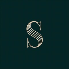 Obraz premium Elegant Monogram Letter S Design Featuring Multiple Lines