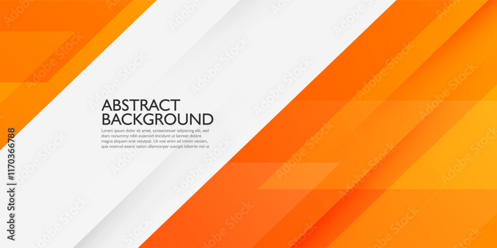 Wall mural colorful orange background. diagonal element with white space for text and message design, overlappi