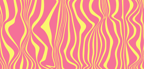 zebra cross yellow on pink background. Good for website, wallpaper, poster, banner, background, card