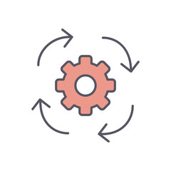 Digital Econemy vector icon