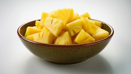 Golden Pineapple Chunks: A Vibrant Still Life