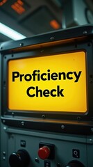 Proficiency Check Sign Displayed in Aircraft Cockpit Settings