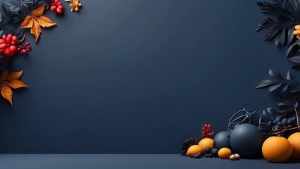 Chester banner with empty space Without Text, Black Friday theme minimalist Navy background