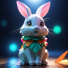 Rabbit that made of origami