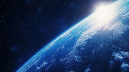 Fototapeta premium Stunning View of Earth from Space at Sunrise