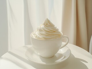 Coffee with whipped cream