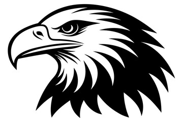 eagle head vector silhouette, hawk head silhouette vector