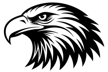 eagle head vector silhouette, hawk head silhouette vector