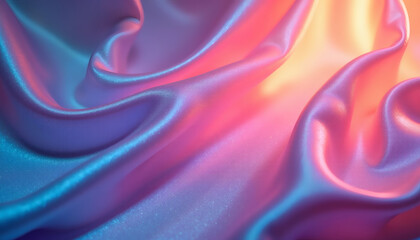 Obraz premium Radiant Silk Fabric in Gradient Pastel Tones