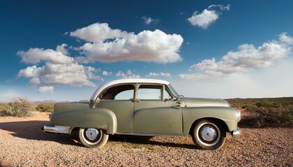 old car in the desert