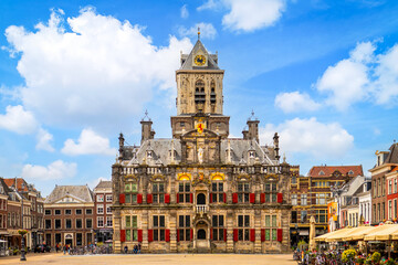 Delft City Hall. The Stadhuis is the historic town hall in the center of Delft in the Netherlands