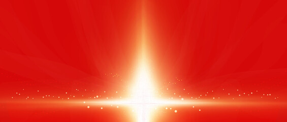 A red background emitting light