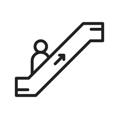 Escalator icon vector image. Suitable for mobile apps, web apps and print media.