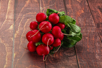 Ripe fresh organic radish heap