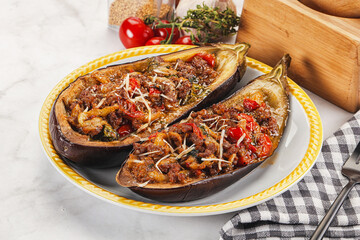 Baked eggplant with minced meat