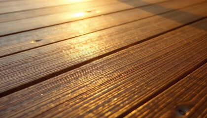 Polished Oak Wood with Radiant Golden Tones