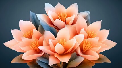 Fototapeta premium Vibrant and Colorful Bouquet of Freshly Cut Flowers Displaying a Harmony of Petals and Fragrance Bringing Joy and Beauty to Any Room or Event Setting