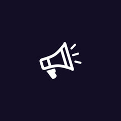 abstract megaphone flat design icon logo