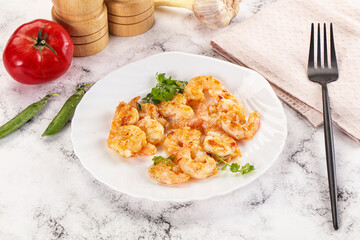 Stir fried prawn in sweet and sour sauce