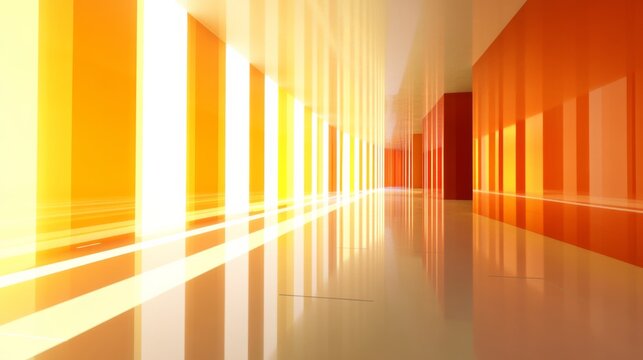 Bright and Colorful Abstract Interior Space
