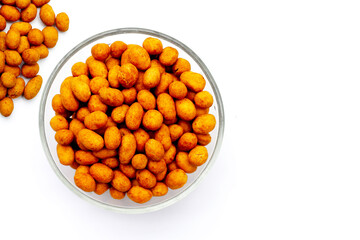 Coconut cream coated peanuts snack