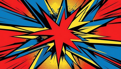 Abstract Comic Book Style Explosion Design