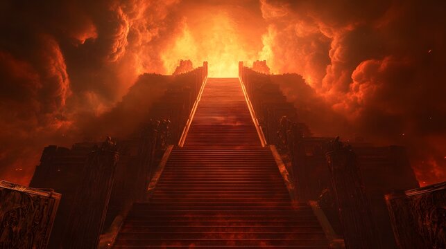 Infernal Staircase Ascending Towards Burning Heavens