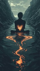 Fototapeta premium The Heartbeat Echo, Panic Disorder