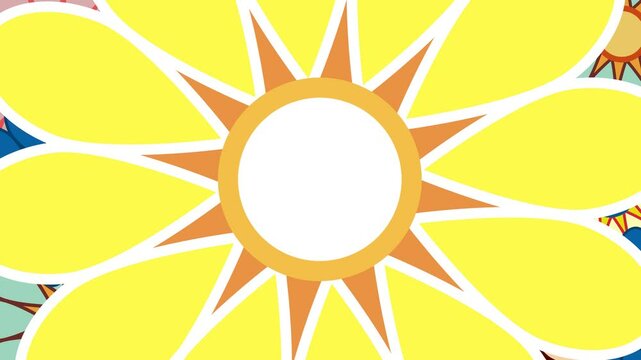 Spring time. Colorful flower power background creating a lively and vibrant atmosphere.