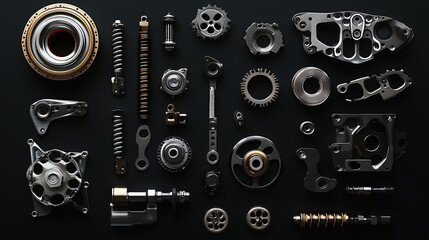 Obraz premium Motorcycle parts, wallpaper, the technological advances in two-wheel drive systems