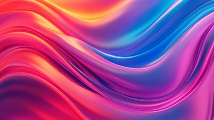Fototapeta premium Vibrant Abstract Waves in Minimal Design