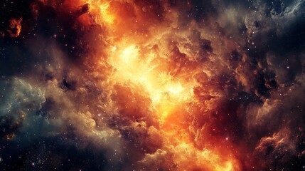Fototapeta premium Vibrant Cosmic Background with Detailed Textures