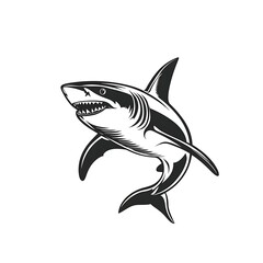 Fototapeta premium A stylized illustration of a shark, showcasing its dynamic form.