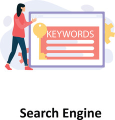 Search Engine Vector illustration which can easily modify or edit