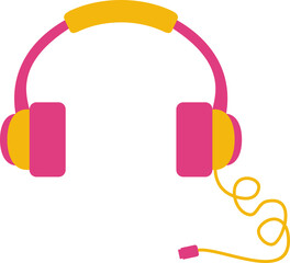 Retro Headphone Illustration