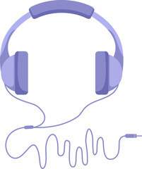 Retro Headphone Illustration