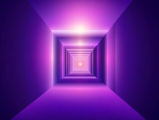 Abstract Purple Corridor Leading to Light
