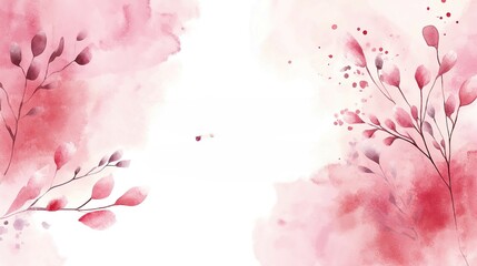 Fototapeta premium A soft pastel pink watercolor background, ideal for creating a serene and elegant atmosphere in your designs.