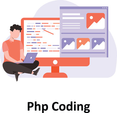 Php Coding Vector Illustration