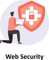 Web Security Vector Illustration