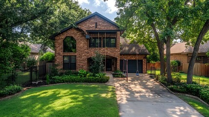 bright family house with fenced-in yard and swing set