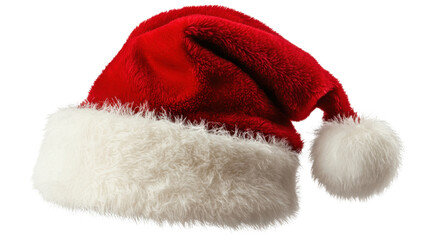 red santa claus hat isolated on white background
