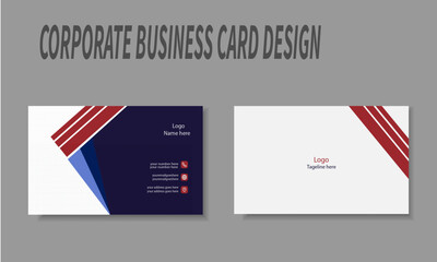 Creative modern and clean corporate business card design template