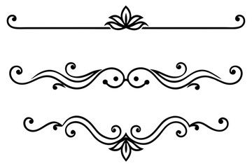 set of floral elements