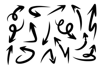 illustration of a set of doodle arrows, the design elements you need